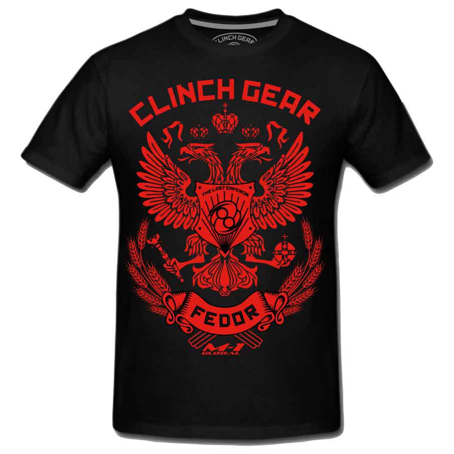 Clinch Gear／クリンチギア　Tシャツ　　エメリヤーエンコ・ヒョードルStrikeForce「Fedor vs Werdum」着用モデル（黒）