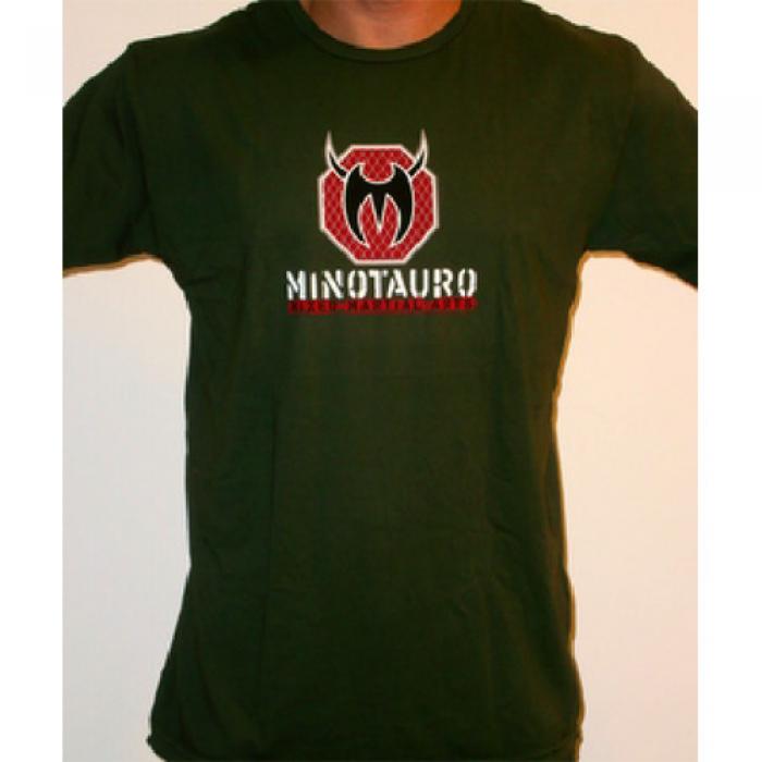 総合格闘技MMAブランド／その他　Tシャツ　　MINOTAURO CLOTHING／ミノタウロ・クローシング　オクタゴンMMA ヴィンテージ・モスグリーン