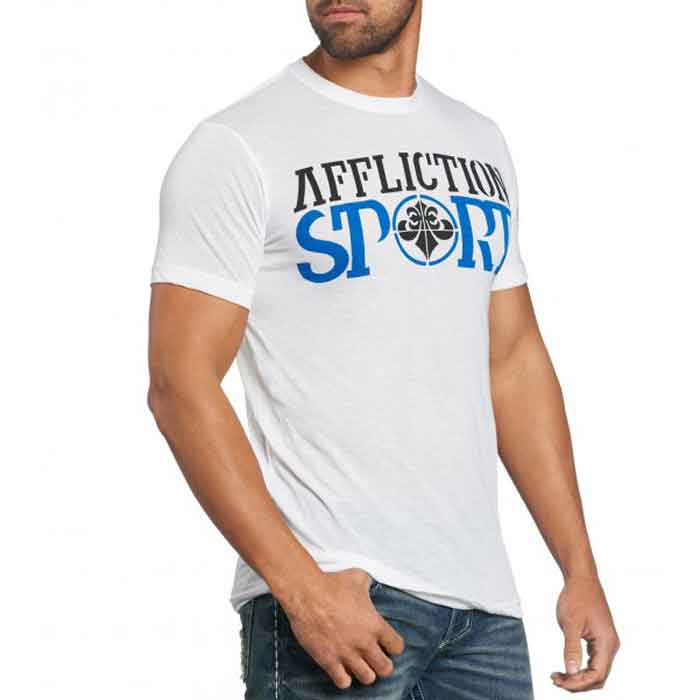 Affliction／アフリクション　Tシャツ　　スポーツ（ホワイト・マシーン・ウォッシュ）