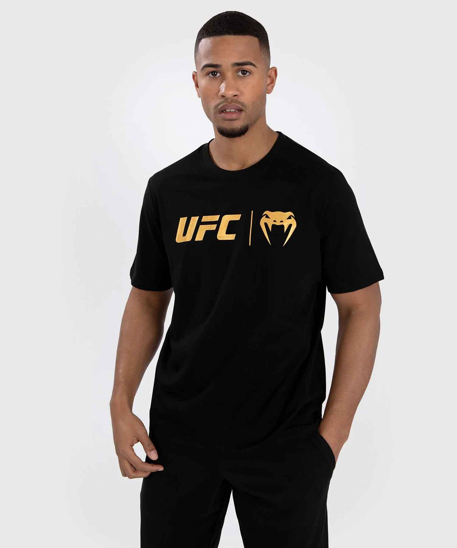 UFC Venum Classic T-Shirt／UFC VENUM クラシック Tシャツ（黒／ゴールド）