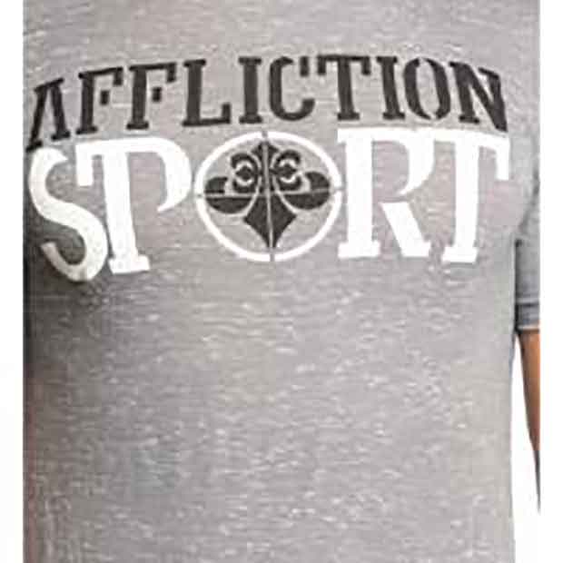 Affliction／アフリクション　Tシャツ　　スポーツ（グレー・マシーン・ウォッシュ）