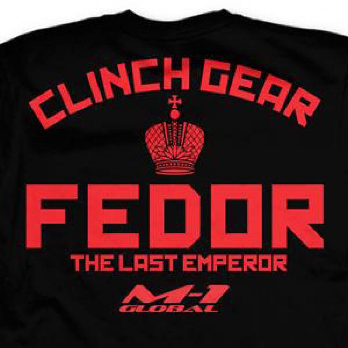 Clinch Gear／クリンチギア　Tシャツ　　エメリヤーエンコ・ヒョードルStrikeForce「Fedor vs Werdum」着用モデル（黒）