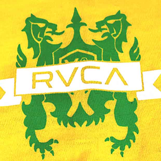 RVCA／ルーカ（ルカ）　Tシャツ　　ビクトー・ベウフォート UFC142スポンサー（イエロー）
