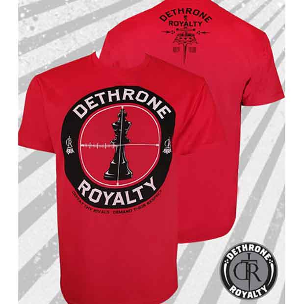 DETHRONE ROYALTY／デスローン・ロイヤルティ　Tシャツ　　チェックメイト（赤）