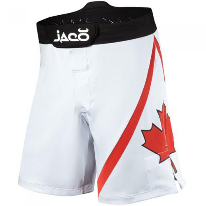 総合格闘技MMAブランド／その他　Tシャツ　　JACO CLOTHING／ジャコ・クローシング　カナダ Resurgence MMA Fight Shorts（白）