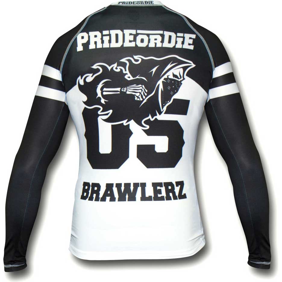 PRIDE OR DIE(PRiDEorDiE)／プライド オア ダイ ラッシュガード BRAWLERZ