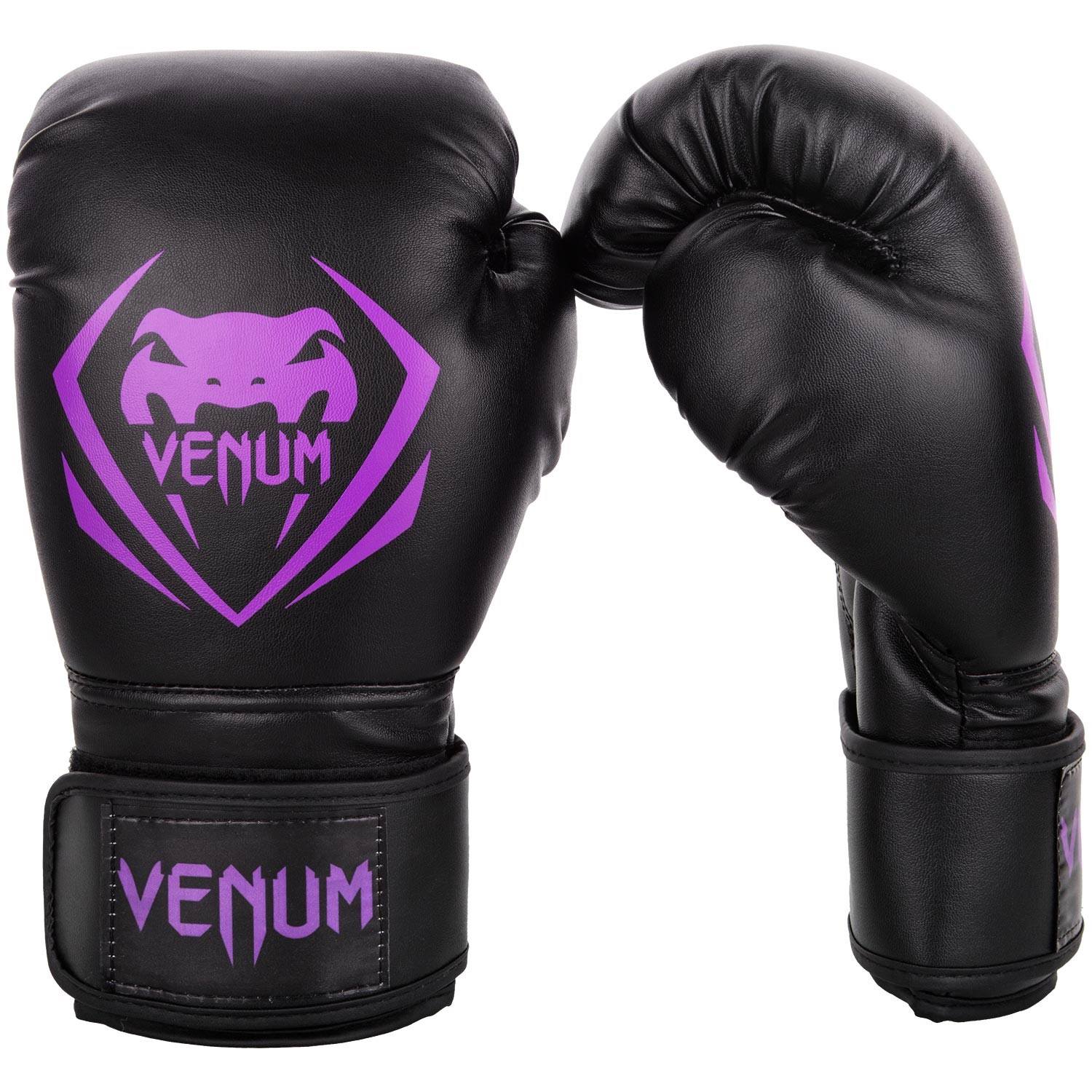 VENUM ボクシンググローブ コンテンダー（黒／パープル）
