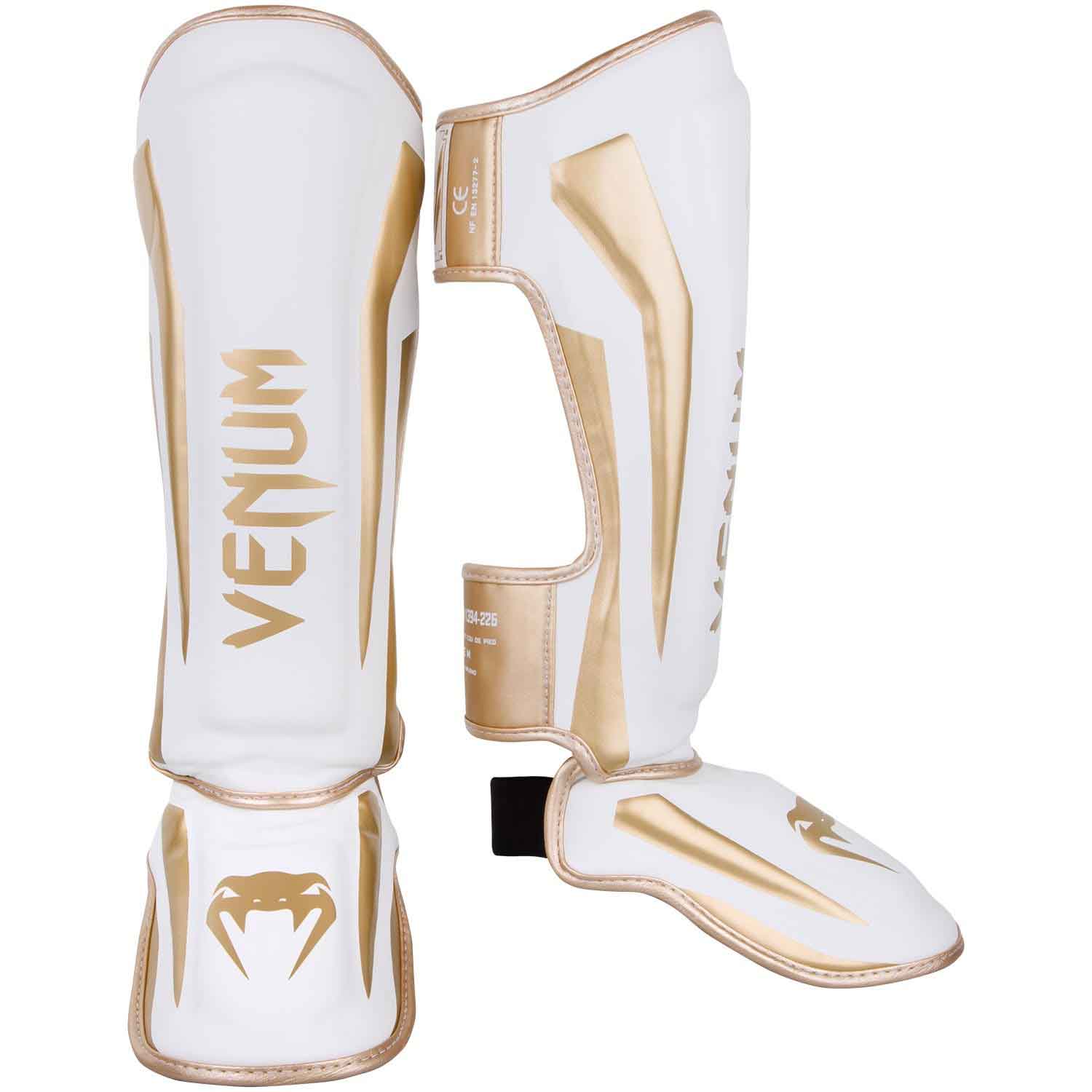 VENUM／ヴェナム ELITE STANDUP SHINGUARDS／エリート スタンドアップ シンガード（白／ゴールド）