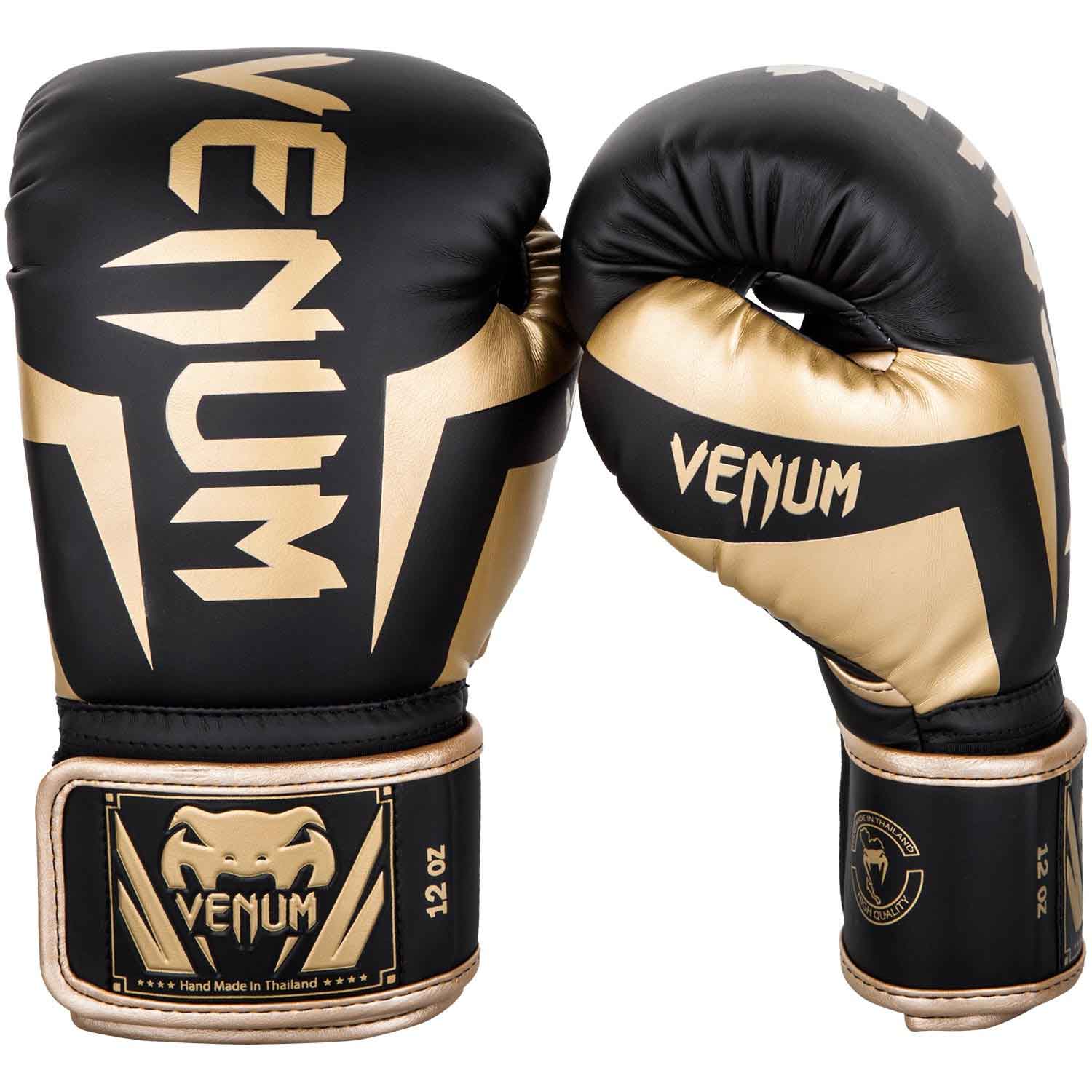 VENUM／ヴェナム ELITE BOXING GLOVES／エリート ボクシンググローブ（黒／ゴールド）