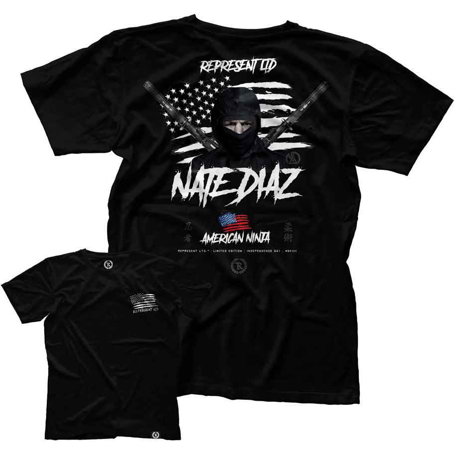 REPRESENT/レプレゼント Tシャツ 限定版 NATE DIAZ AMERICAN NINJA TEE／ネイト・ディアス アメリカン・ニンジャ