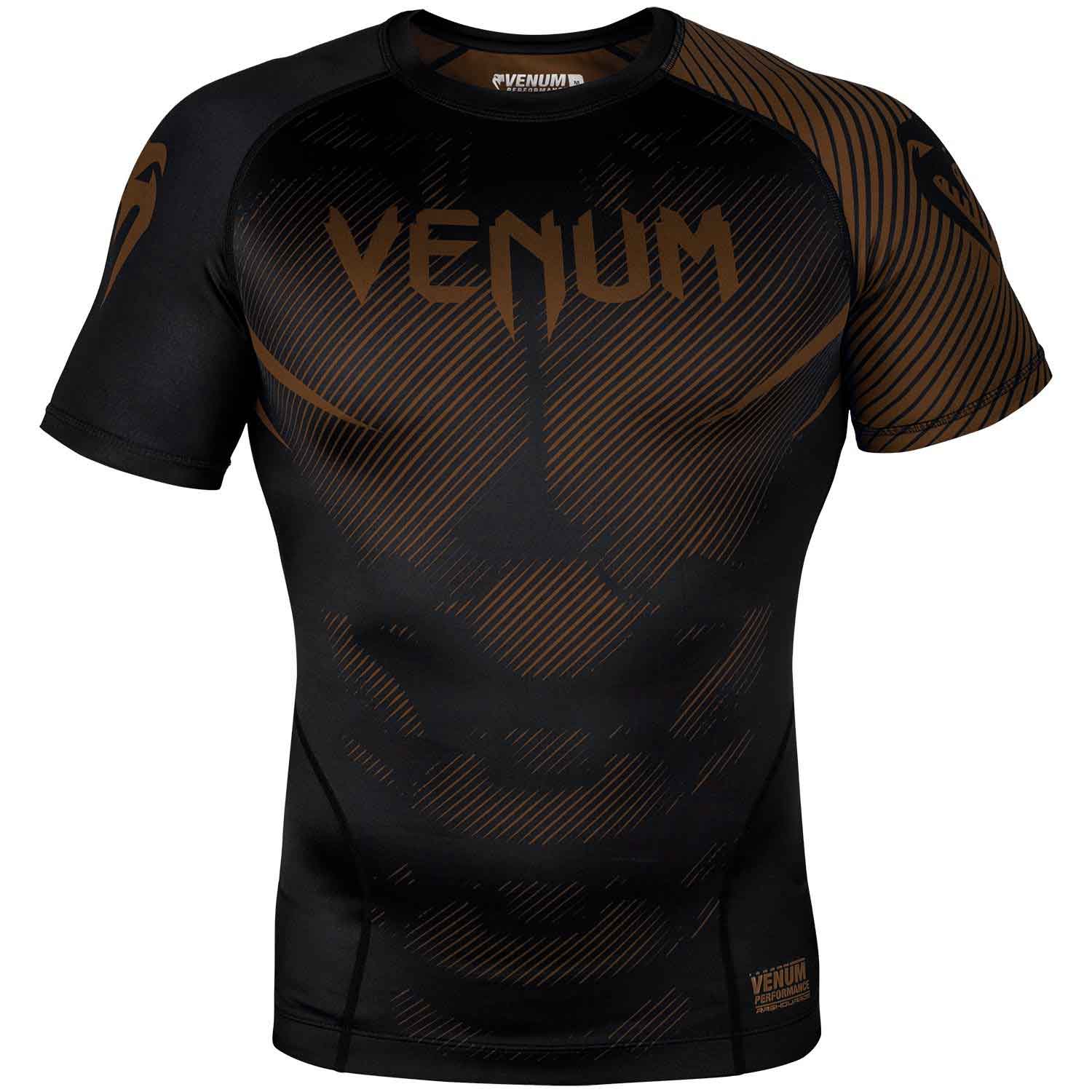 VENUM/ヴェナム NOGI 2.0 RASHGUARD SHORT SLEEVES／ノーギ 2.0 ラッシュガード ショート（黒／ブラウン）