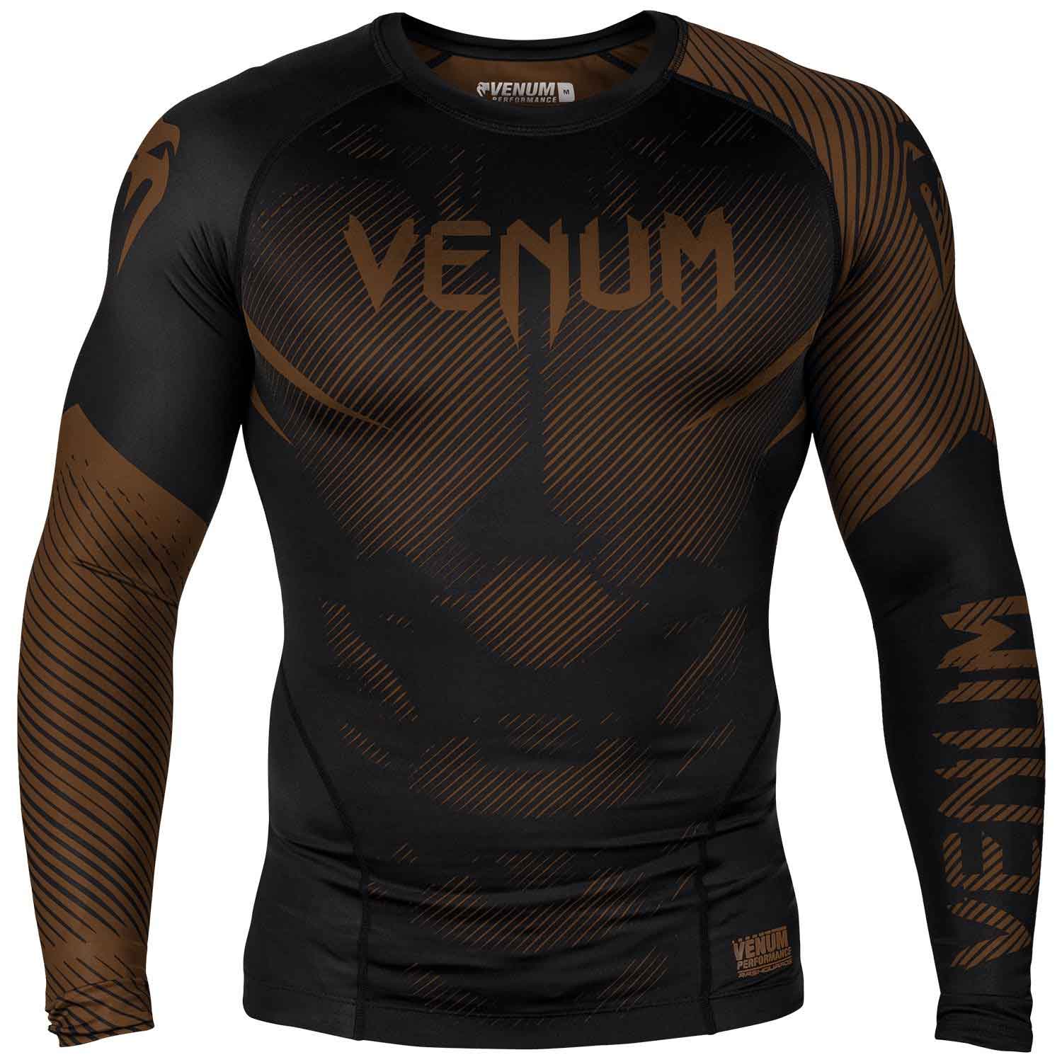 VENUM/ヴェナム NOGI 2.0 RASHGUARD LONG SLEEVES／ノーギ 2.0 ラッシュガード ロング（黒／ブラウン）