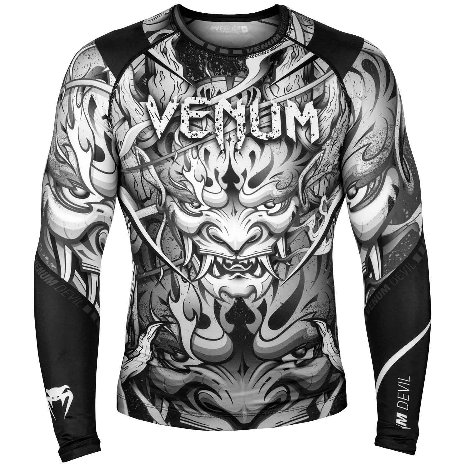 VENUM/ヴェナム DEVIL RASHGUARD LONG SLEEVES／デビル ラッシュガード ロング（黒／白）