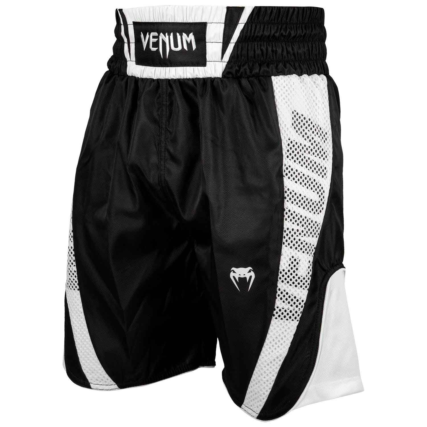 VENUM/ヴェナム ELITE BOXING SHORTS 2018／エリート ボクシングショーツ 2018（黒／白）