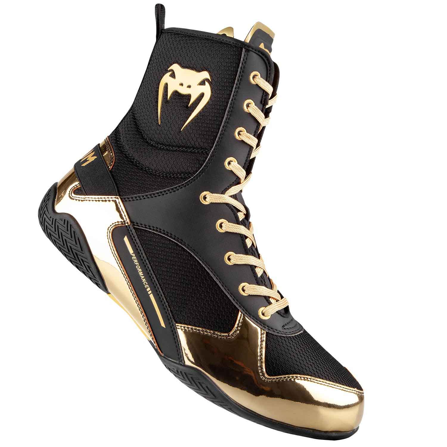 VENUM/ヴェナム ELITE BOXING SHOES／エリート ボクシングシューズ（黒／ゴールド）
