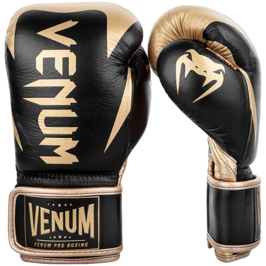 VENUM/ヴェナム HAMMER PRO BOXING GLOVES VELCRO／ハンマー プロボクシンググローブ ベルクロ（黒／ゴールド）
