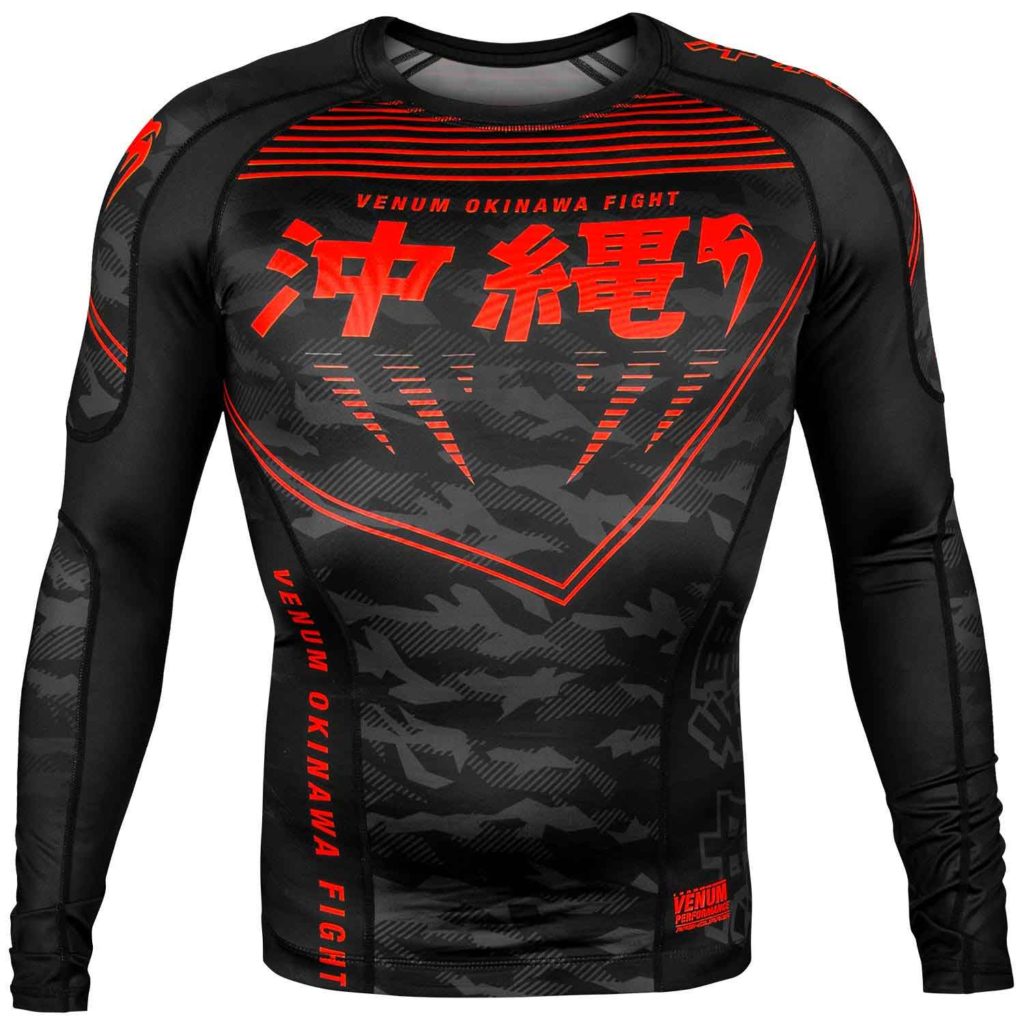 VENUM/ヴェナム OKINAWA 2.0 RASHGUARD LONG SLEEVES／沖縄 2.0 ラッシュガード ロング（黒／レッド）