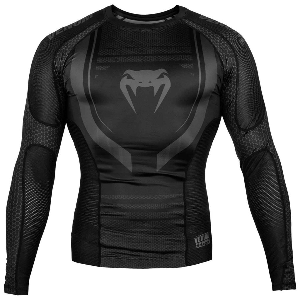 VENUM/ヴェナム TECHNICAL 2.0 RASHGUARD LONG SLEEVES／テクニカル 2.0 ラッシュガード ロング（マットブラック）