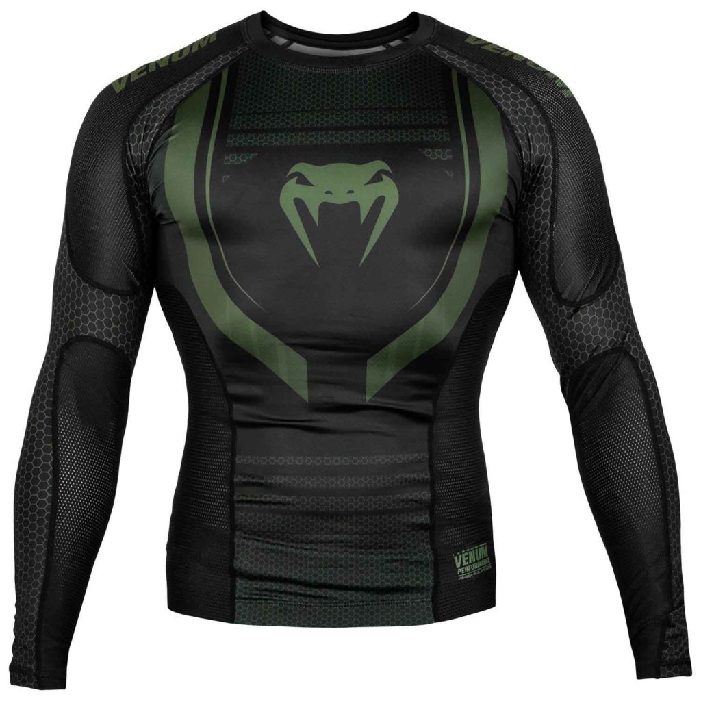 VENUM/ヴェナム TECHNICAL 2.0 RASHGUARD LONG SLEEVES／テクニカル 2.0 ラッシュガード ロング（黒／カーキ）