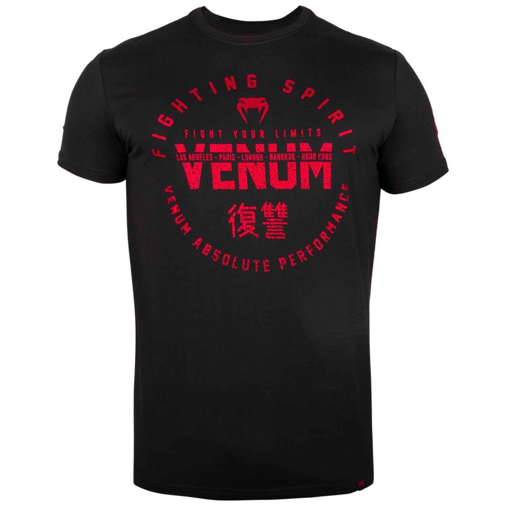 VENUM/ヴェナム SIGNATURE T-SHIRT／シグネイチャー Tシャツ（黒／レッド）