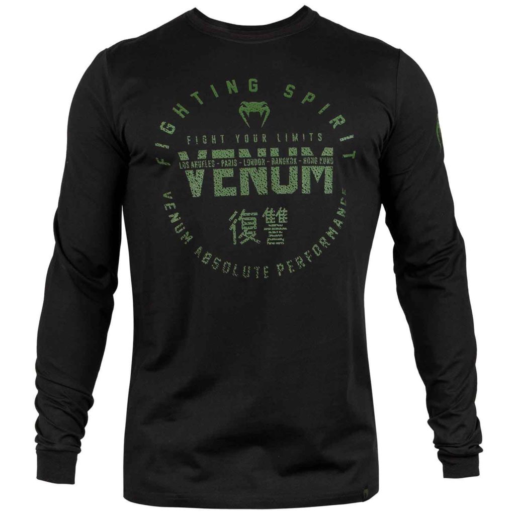 VENUM/ヴェナム SIGNATURE T-SHIRT LONG SLEEVES／シグネイチャー ロングスリーブ（黒／カーキ）