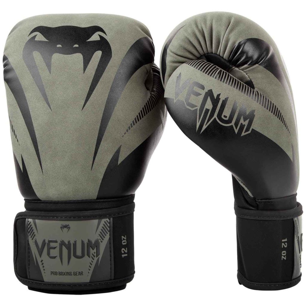 VENUM/ヴェナム IMPACT CLASSIC BOXING GLOVES／インパクト クラシック ボクシンググローブ（カーキ／黒）