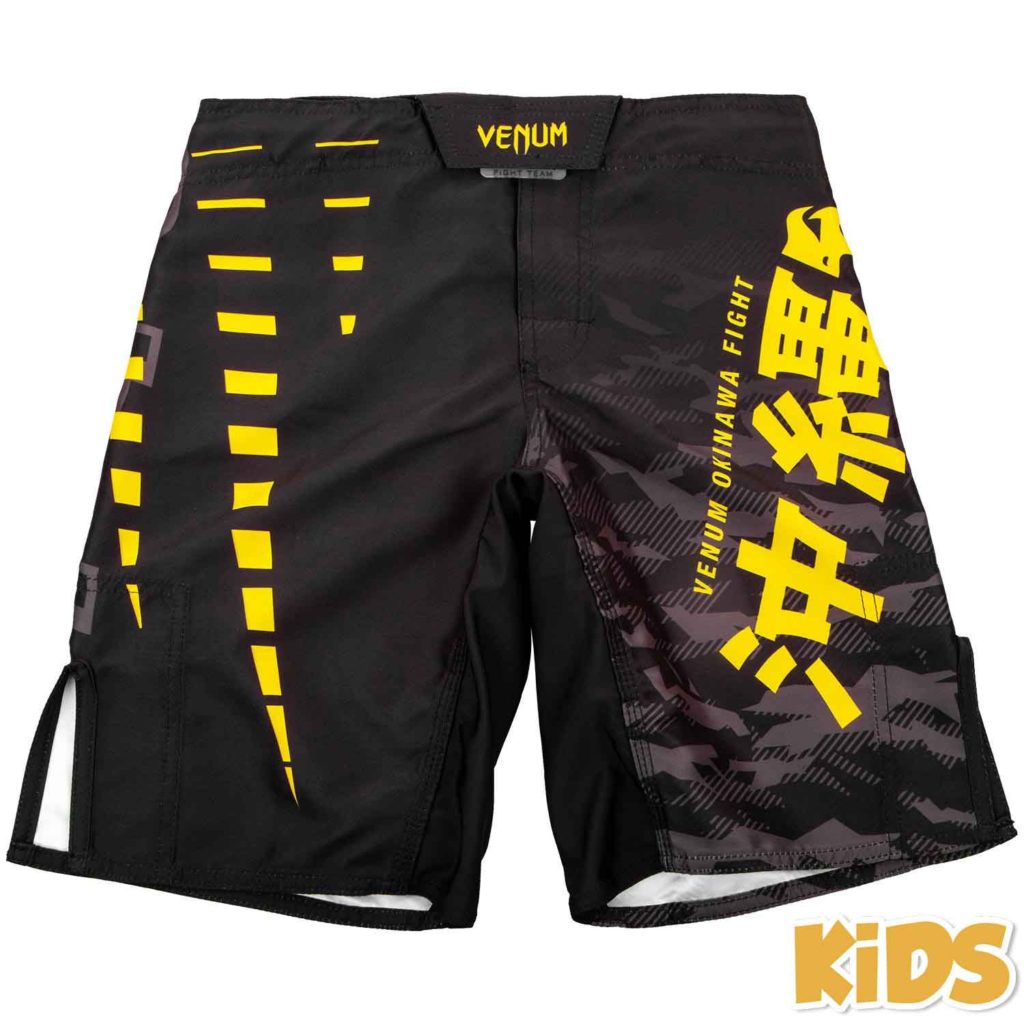 VENUM/ヴェナム OKINAWA 2.0 KIDS FIGHTSHORTS／沖縄 2.0 キッズ ファイトショーツ（黒／イエロー）