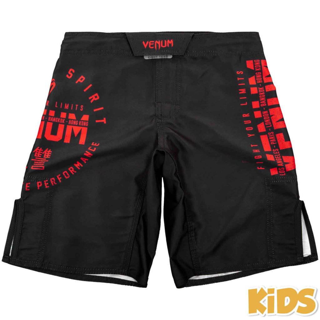 VENUM/ヴェナム SIGNATURE KIDS FIGHTSHORTS／シグネイチャー キッズ ファイトショーツ（黒／レッド）