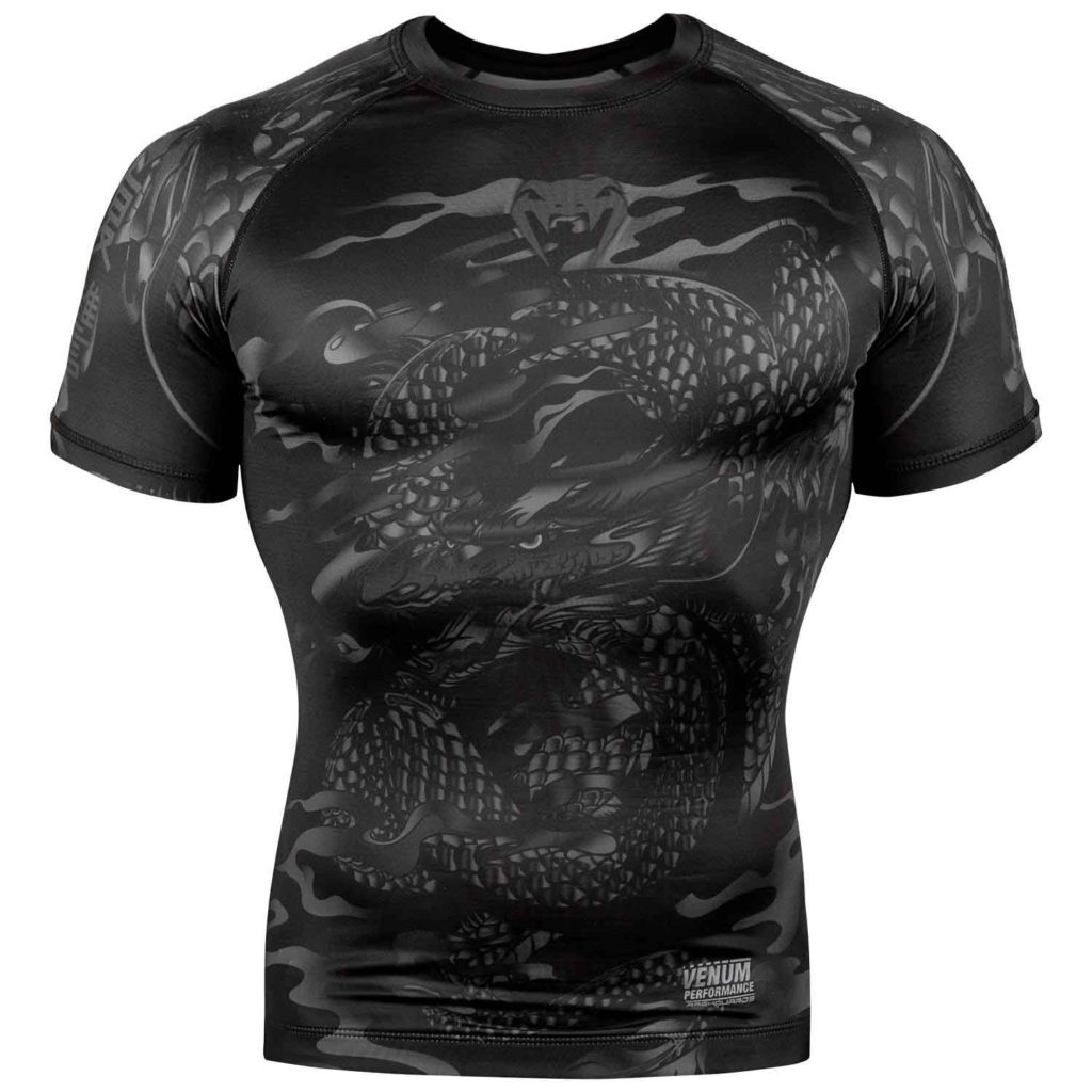 DRAGON'S FLIGHT RASHGUARD/ドラゴンズフライト ラッシュガード ショート(マットブラック)