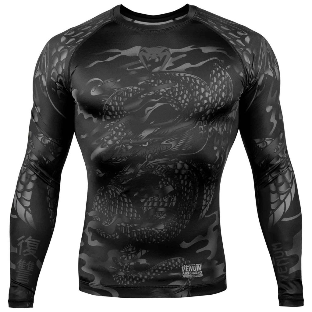 DRAGON'S FLIGHT RASHGUARD/ドラゴンズフライト ラッシュガード ロング(マットブラック)