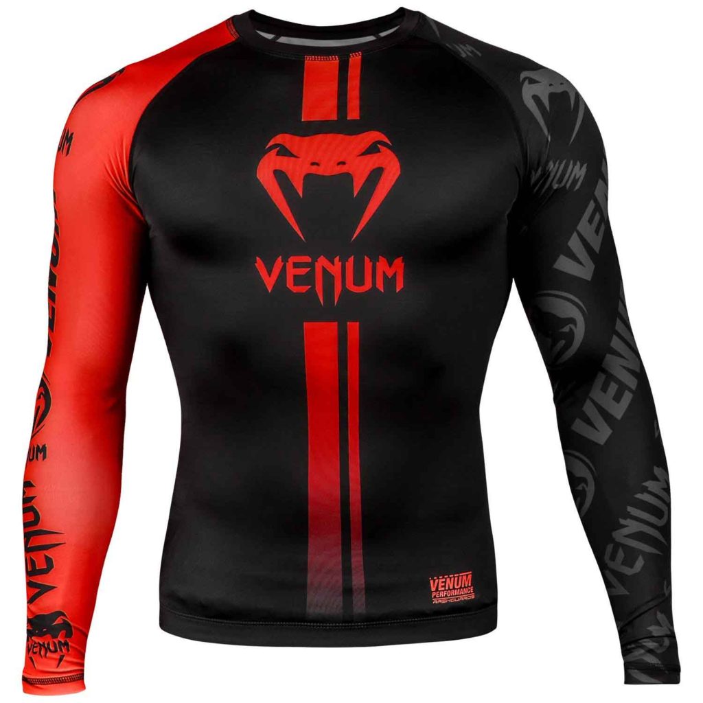 VENUM LOGOS RASHGUARD／ヴェナム・ロゴス ラッシュガード ロング（黒／レッド）