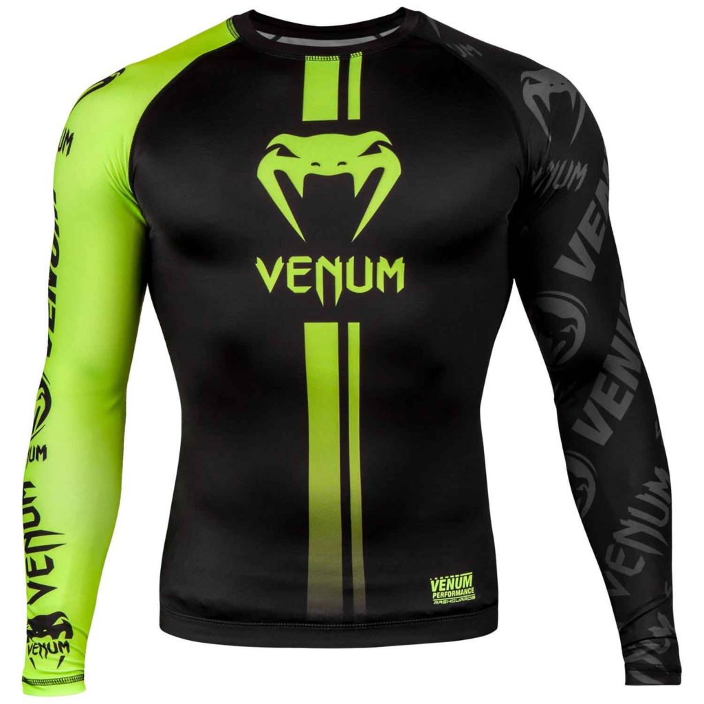 VENUM LOGOS RASHGUARD/ヴェナム・ロゴス ラッシュガード ロング(黒/ネオイエロー)