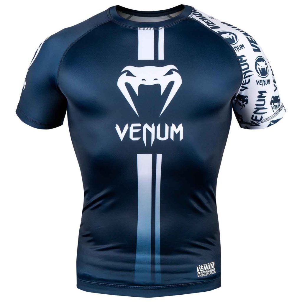 VENUM LOGOS RASHGUARD/ヴェナム・ロゴス ラッシュガード ショート(ネイビーブルー)