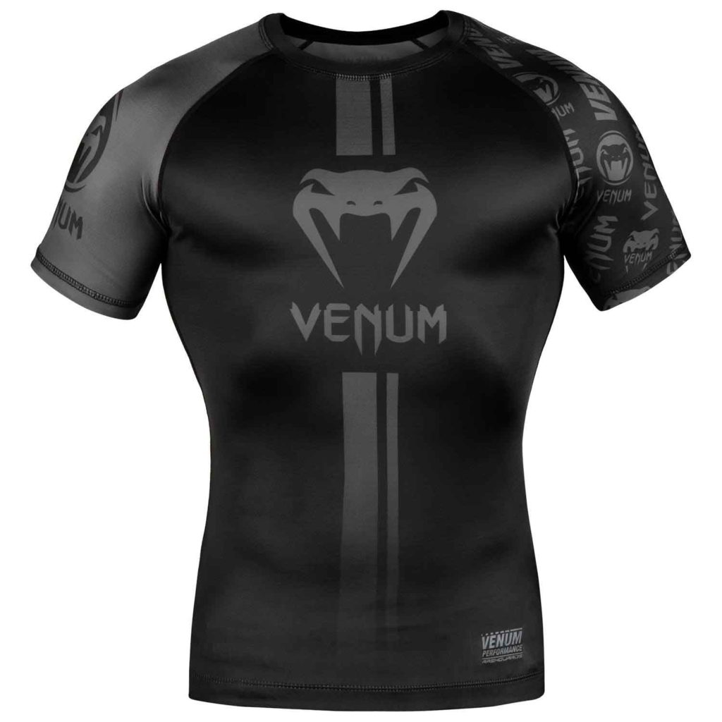 VENUM LOGOS RASHGUARD／ヴェナム・ロゴス ラッシュガード ショート（マットブラック）