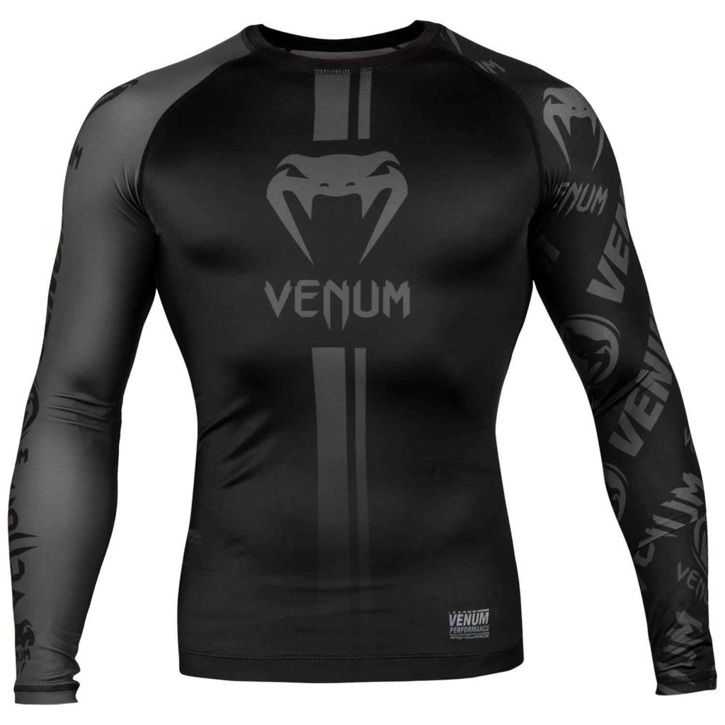 VENUM LOGOS RASHGUARD／ヴェナム・ロゴス ラッシュガード ロング（マットブラック）