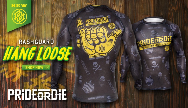 PRIDE OR DIE（PRiDEorDiE）／プライド オア ダイ HANG LOOSE Rashguard／ハング・ルース ラッシュガード