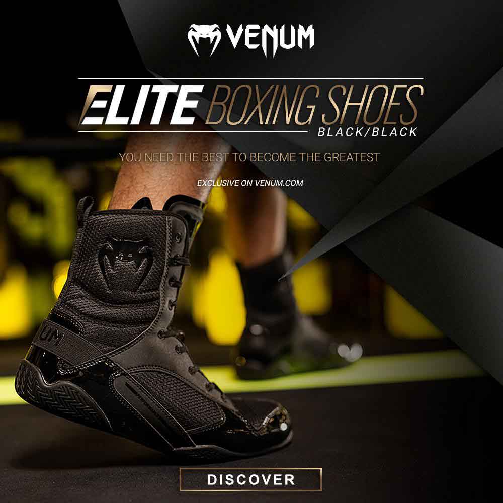 VENUM/ヴェナム ELITE BOXING SHOES／エリート ボクシングシューズ（マットブラック）