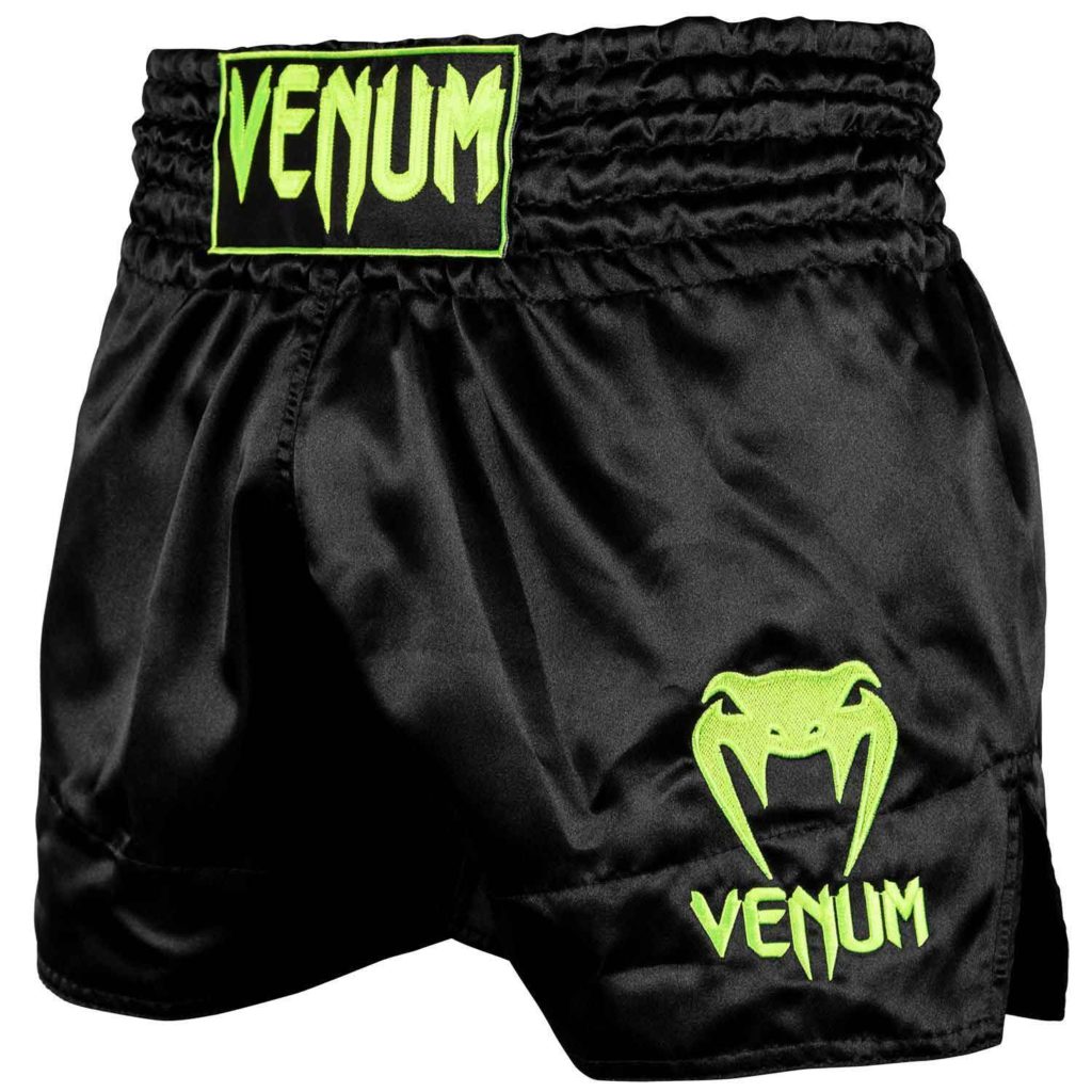 VENUM/ヴェナム MUAY THAI SHORTS CLASSIC／ムエタイショーツ クラシック（黒／ネオイエロー）