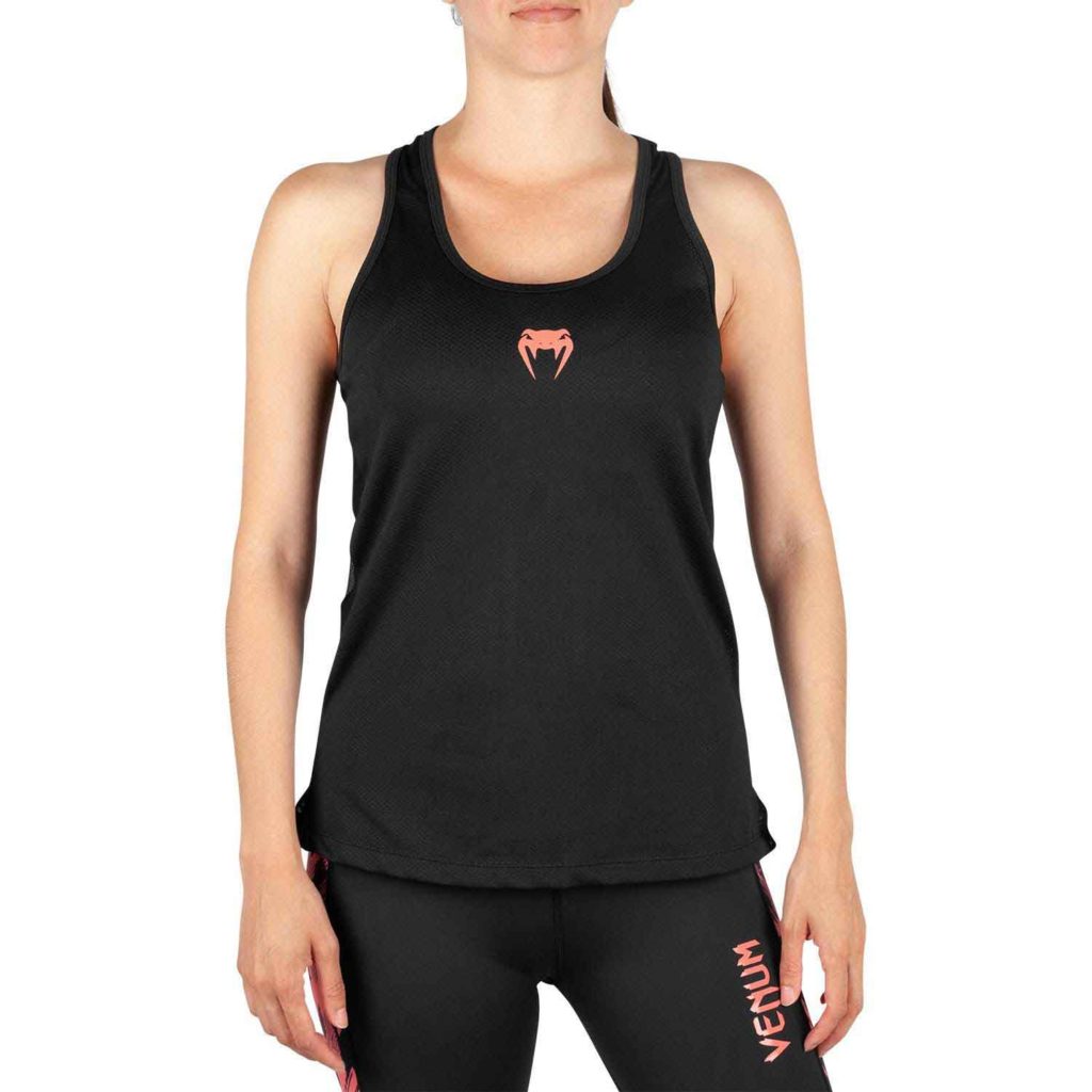 VENUM WOMEN／ヴェナム レディース TECMO TANK TOP／テクモ タンクトップ（黒／コーラルレッド）