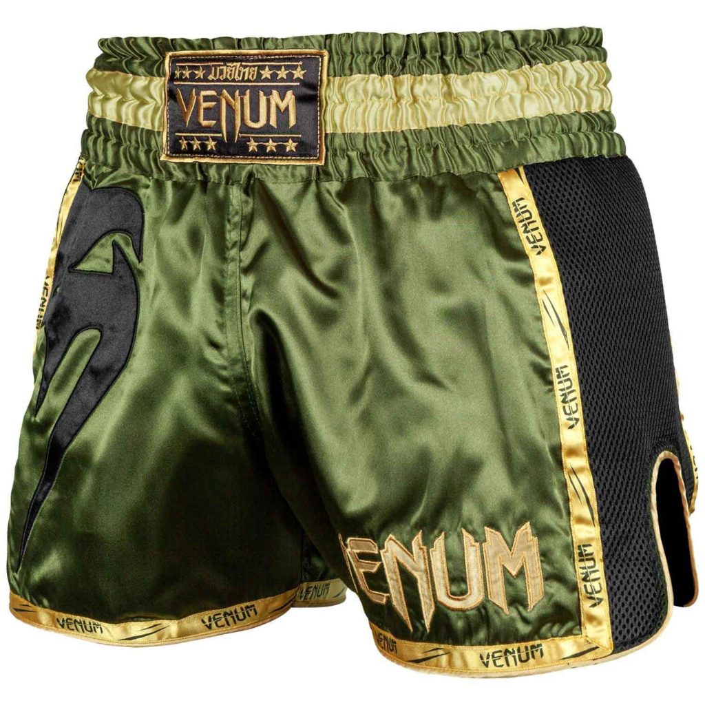 VENUM/ヴェナム GIANT MUAY THAI SHORTS／ジャイアント ムエタイショーツ（カーキ／ゴールド／黒）