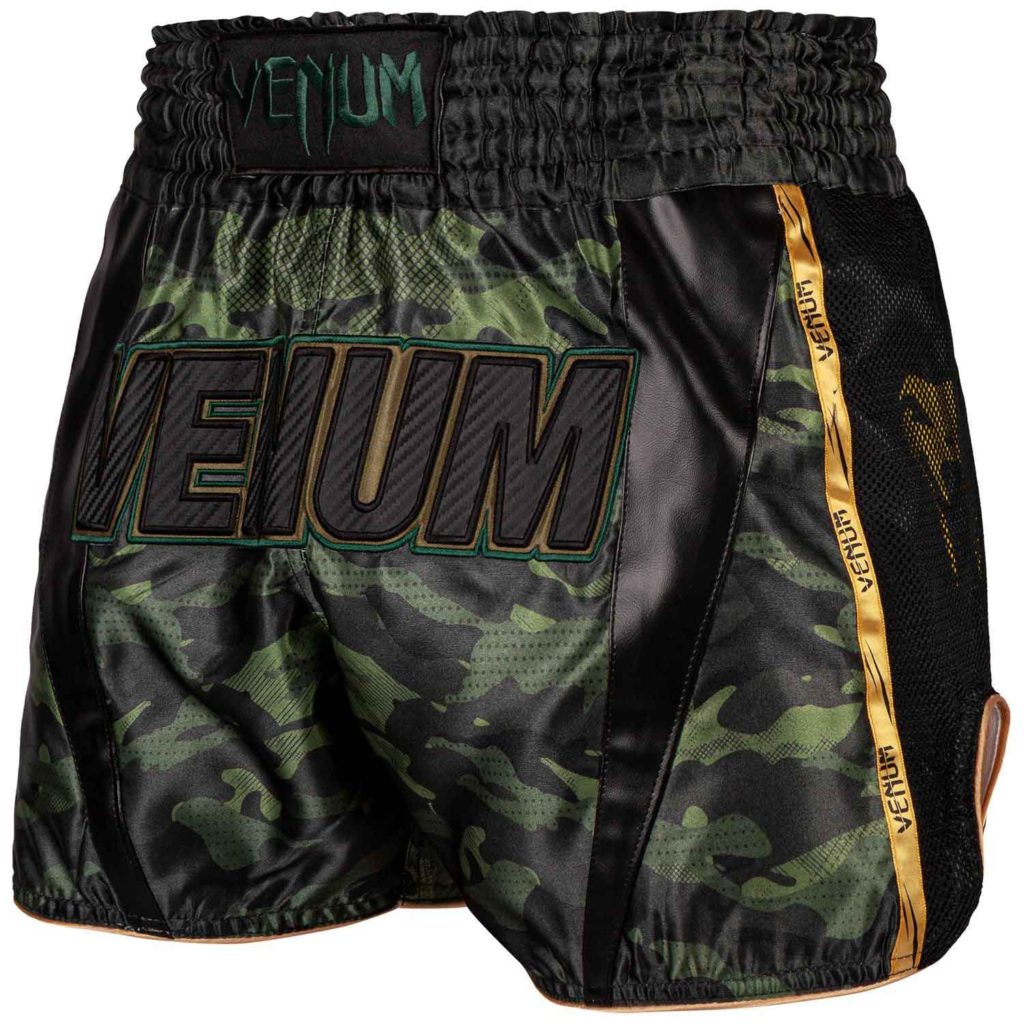 VENUM/ヴェナム FULL CAM MUAY THAI SHORTS／フルカム ムエタイショーツ（フォレストカモ／黒）