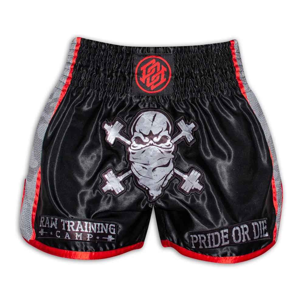 PRIDE OR DIE（PRiDEorDiE）／プライド オア ダイ RAW TRAINING CAMP Muay Thai Shorts Urban Camo／ロウ トレーニングキャンプ ムエタイショーツ（アーバンカモ）