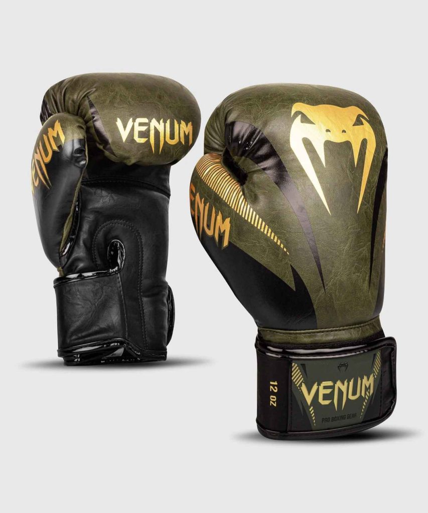 VENUM/ヴェナム IMPACT BOXING GLOVES／インパクト ボクシンググローブ（カーキ／ゴールド）