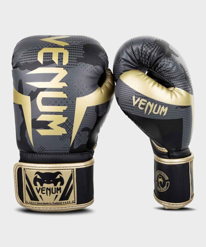 VENUM/ヴェナム ELITE BOXING GLOVES／エリート ボクシンググローブ（ダークカモ／ゴールド）