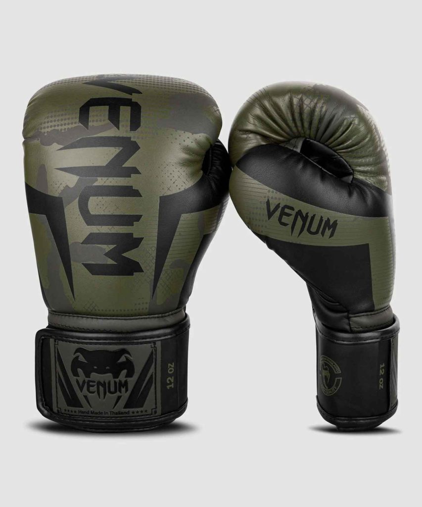 VENUM/ヴェナム ELITE BOXING GLOVES／エリート ボクシンググローブ（カーキカモ／黒）