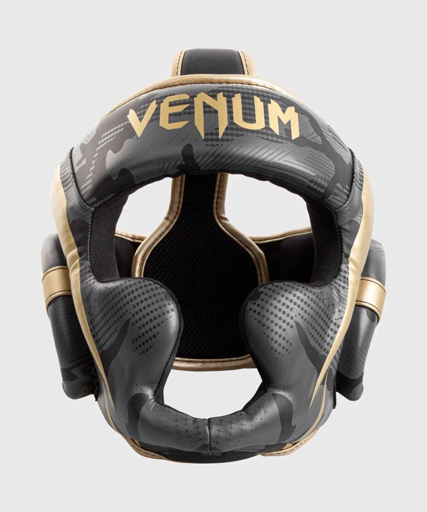 VENUM/ヴェナム ELITE BOXING HEADGEAR／エリート ボクシング ヘッドギア（ダークカモ／ゴールド）