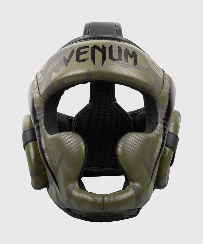 VENUM/ヴェナム ELITE BOXING HEADGEAR／エリート ボクシング ヘッドギア（カーキカモ／黒）