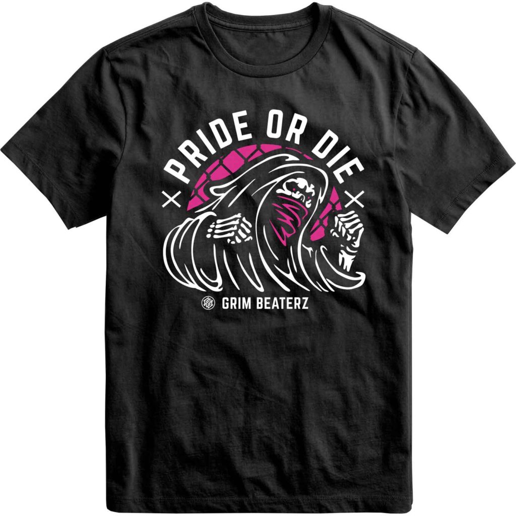 PRIDE OR DIE（PRiDEorDiE）／プライド オア ダイ GRIM BEATERZ T-Shirt／グリムビーターズ Tシャツ