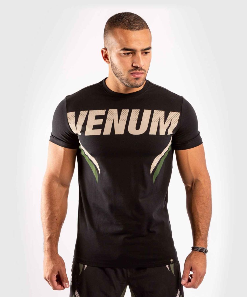 VENUM/ヴェナム VENUM×ONE FC IMPACT T-SHIRT／VENUM×ONE FC インパクトTシャツ（黒／カーキ）