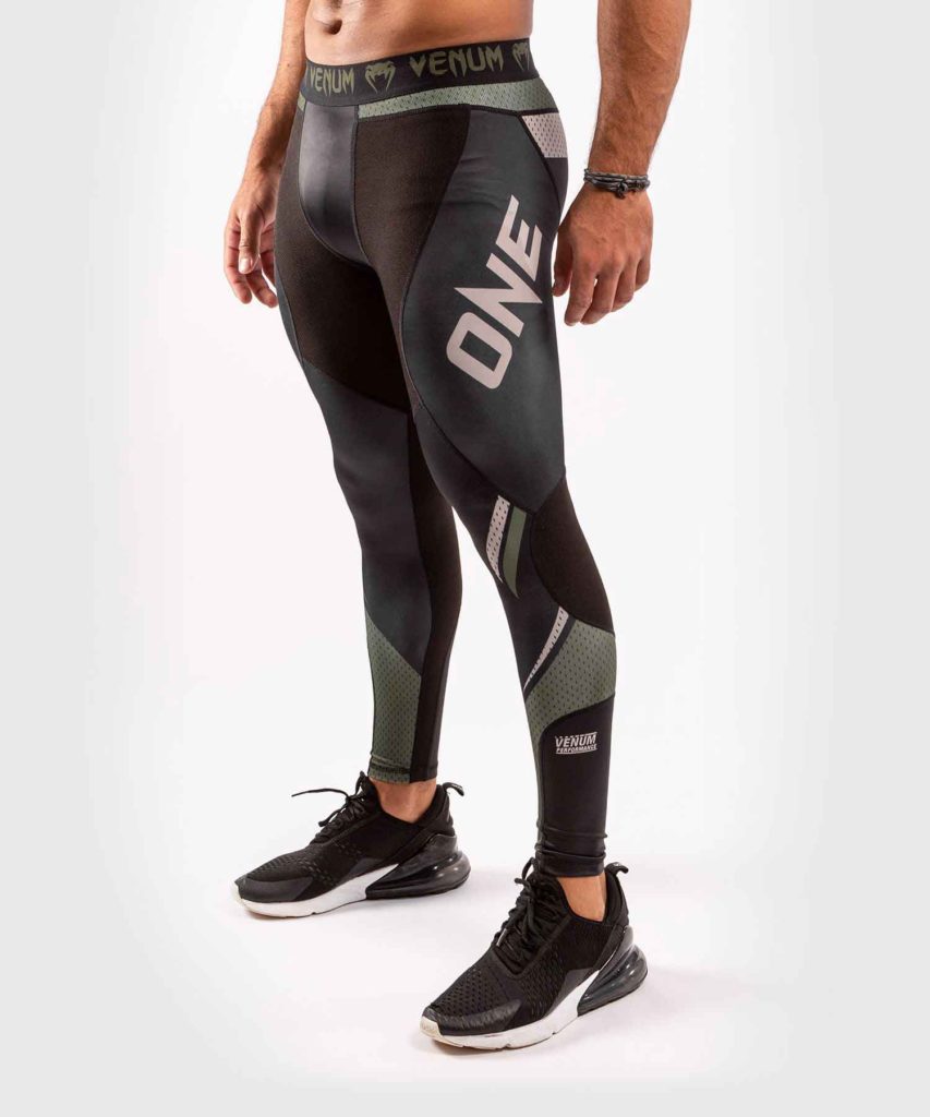 VENUM/ヴェナム VENUM×ONE FC IMPACT COMPRESSSION TIGHTS／VENUM×ONE FC インパクト コンプレッション タイツ（黒／カーキ）